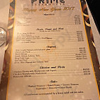 Prime Steakhouse menu