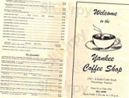 The Yankee Coffee Shop  menu