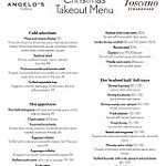 Angelo’s Trattoria menu