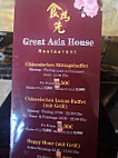 Great Asia House menu