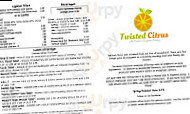 Twisted Citrus menu