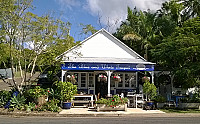The Blue and White Teapot Cafe outside