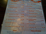 Barnstormers Restaurant menu