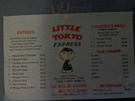 Little Tokyo Express menu