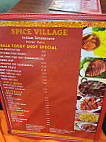 Spice Village Indian menu