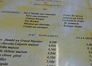 Restaurant Des Remparts menu
