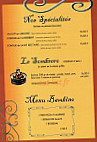 Pizzeria De La Fontaine menu