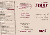 Pizzeria Jimmy A Grassina menu