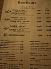 Beerhouse menu