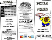 Philo Pizza menu