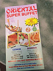 Oriental Super Buffet menu