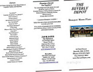 Beverly Depot menu