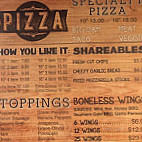 Lock 9 Pizzeria menu