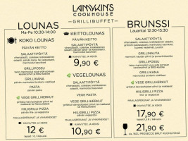 Lamykin's Cookhouse menu