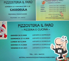 Pizzeria Il Faro menu
