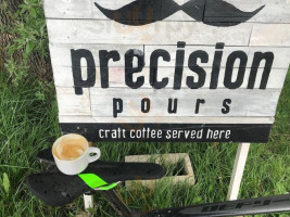 Precision Pours Coffee And Bakes food
