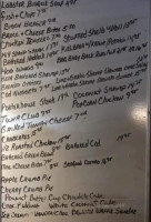 Top O'th' Hill menu