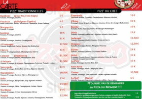 Pizz' Co menu