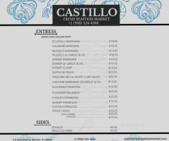 Castillo Fresh Seafood Market menu