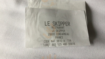 Le Skipper Concarneau menu