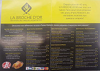 Broche D Or Roxim menu