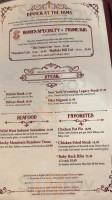 Irma And Grille menu