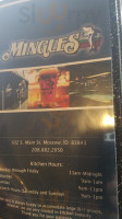 Mingles Bar and Grill menu