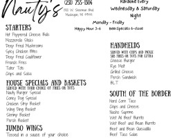 Nauty's menu