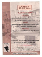 L'osteria Di Castel D'emilio menu