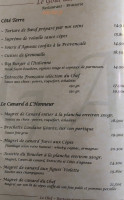 LE GOUT DES ARTS menu