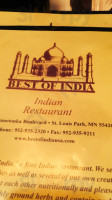 BEST OF INDIA menu