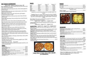 Ron's Pizza menu