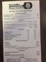 Dicintio's Pizza Cucina menu