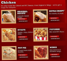 KFC/Long John Silver's menu