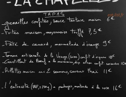 La Chapelle menu