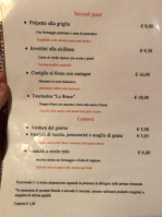 La Brace Cefalù menu