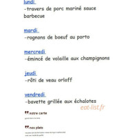 Le Café Des Sports menu