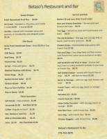 Bestaso's Mexican Restaurant Bar menu