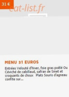 Le Saint-Pierre menu