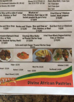 Divine Appetite Cafe menu