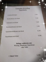 Gaststätte Kiessling Erlau menu