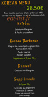 Le Manguier Korean Barbecue menu