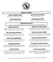 Spotted Dog Brewery menu