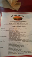 Park Grill menu