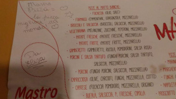 Mastropizza menu