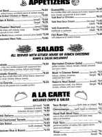 The Burrito House menu