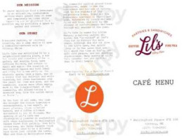 Lil's Cafe menu