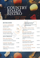 Country Roads Bistro menu
