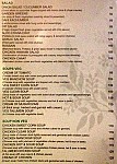 The Green City Lounge menu