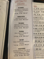 Bennys Pizza Joint menu